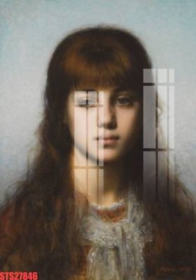 File gốc Tranh sơn dầu phương tây tổng hợp STS27846 (in lụa) tranh mã đáo