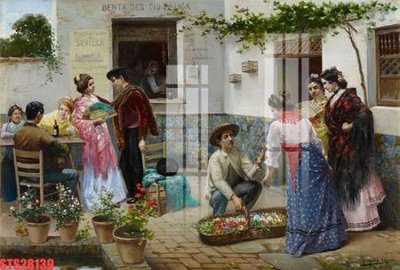 File gốc Tranh sơn dầu phương tây tổng hợp STS28139 (in mica) trang trí