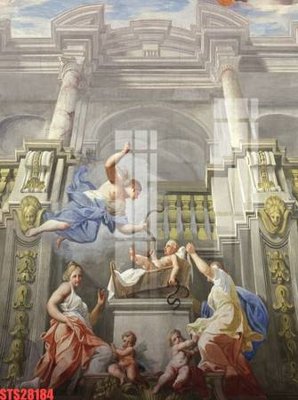 File in trần Tranh sơn dầu phương tây tổng hợp STS28184 (file gốc) xuyên sáng