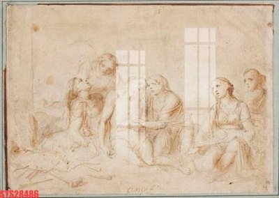 File tranh Tranh sơn dầu phương tây tổng hợp STS28486 (ảnh gốc) in trần nhà