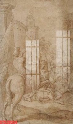 File tranh gốc PSD Tranh sơn dầu phương tây tổng hợp STS28554 còn nguyên layer