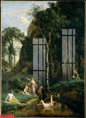 File tranh Tranh sơn dầu phương tây tổng hợp STS2884 (bản gốc) in lụa dán tường