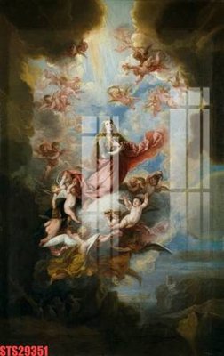 File tranh in trần 3D Tranh sơn dầu phương tây tổng hợp STS29351 (ảnh gốc)