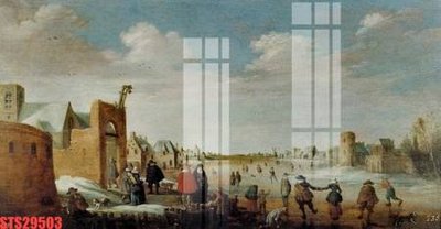 Hình ảnh file gốc in trần nhà Tranh sơn dầu phương tây tổng hợp STS29503