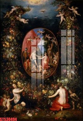 Hình ảnh file gốc Tranh sơn dầu phương tây tổng hợp STS30494 cho in UV