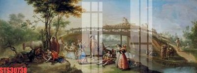 File gốc Tranh sơn dầu phương tây tổng hợp STS30738 (in lụa) hoa văn cổ điển