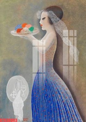 File tranh Tranh sơn dầu phương tây tổng hợp STS30803 (gốc) in vải canvas