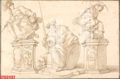 Hình ảnh file gốc in trần nhà Tranh sơn dầu phương tây tổng hợp STS31137