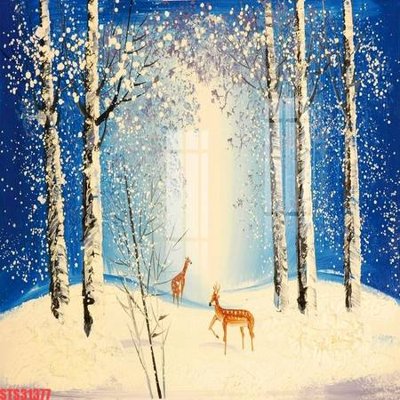 File in lụa Tranh sơn dầu phương tây tổng hợp STS31377 (chất lượng cao) Tranh sơn dầu phương tây tổng hợp STS31377