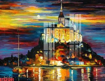 File gốc Tranh sơn dầu phương tây tổng hợp STS31391 (in tráng gương) sang trọng