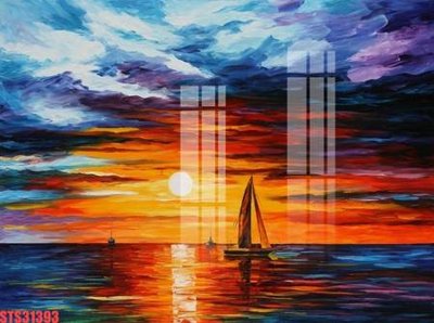 Download file gốc Tranh sơn dầu phương tây tổng hợp STS31393 (in lụa) hoa lá