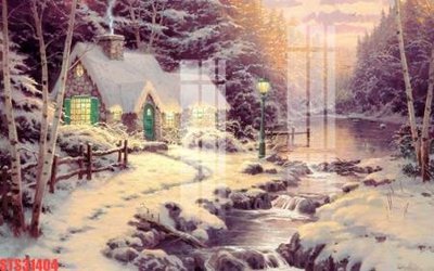 File in trần Tranh sơn dầu phương tây tổng hợp STS31404 (bản gốc) hoa văn