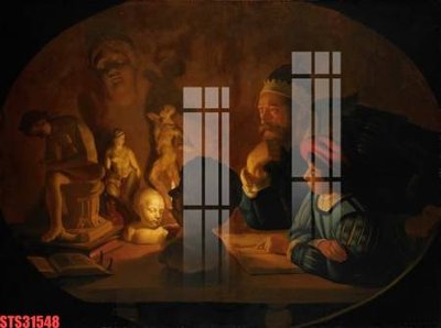 File gốc Tranh sơn dầu phương tây tổng hợp STS31548 (trang trí) cho phòng khách