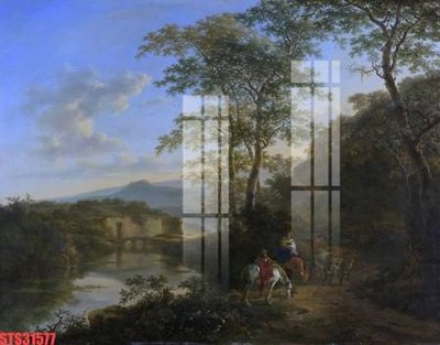 File gốc Tranh sơn dầu phương tây tổng hợp STS31577 (in lụa) hoa văn cổ điển