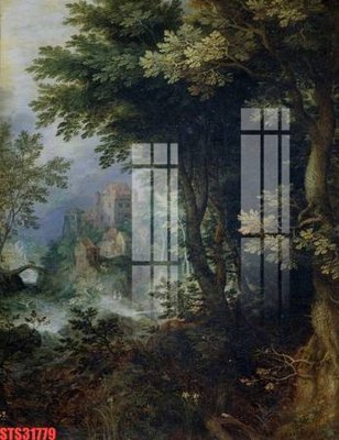 File gốc Tranh sơn dầu phương tây tổng hợp STS31779 (in mica) làm bảng hiệu