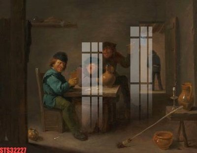 File in trần Tranh sơn dầu phương tây tổng hợp STS32227 (bản gốc) hoa văn