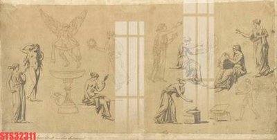 File in trần Tranh sơn dầu phương tây tổng hợp STS32311 (bản gốc) mây trời