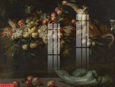 File gốc Tranh sơn dầu phương tây tổng hợp STS3256 (in lụa) trang trí tường