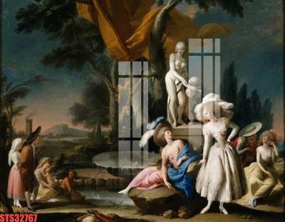 File in lụa Tranh sơn dầu phương tây tổng hợp STS32767 (hoa văn) Tranh sơn dầu phương tây tổng hợp STS32767