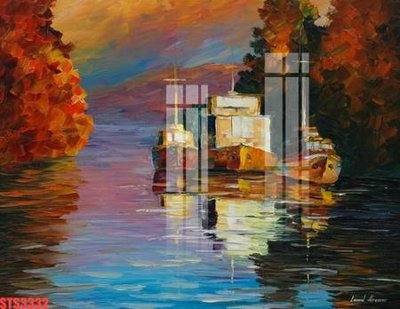 File in lụa Tranh sơn dầu phương tây tổng hợp STS3332 (hoa văn) Tranh sơn dầu phương tây tổng hợp STS3332