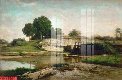 Download file Tranh sơn dầu phương tây tổng hợp STS33460 (gốc) in mica đèn LED