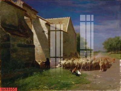 File tranh Tranh sơn dầu phương tây tổng hợp STS33558 (ảnh gốc) in trần 3D