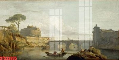 File in trần Tranh sơn dầu phương tây tổng hợp STS33935 (bản gốc) phong cảnh