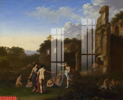 File in lụa Tranh sơn dầu phương tây tổng hợp STS34216 (phong cảnh) Tranh sơn dầu phương tây tổng hợp STS34216