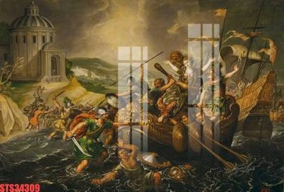 File tranh in trần Tranh sơn dầu phương tây tổng hợp STS34309 (ảnh gốc siêu nét)