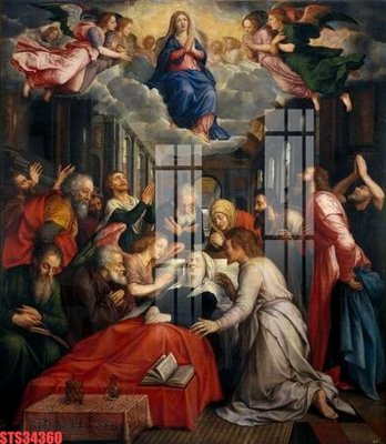 File in trần Tranh sơn dầu phương tây tổng hợp STS34360 (bản gốc) hoa văn