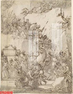 File gốc Tranh sơn dầu phương tây tổng hợp STS34610 (in lụa) họa tiết 3D