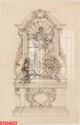 File in trần Tranh sơn dầu phương tây tổng hợp STS34622 (file gốc) hoa văn 3D