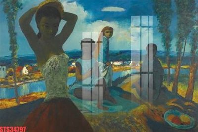 Tải file gốc Tranh sơn dầu phương tây tổng hợp STS34797 (bản PSD) còn layer