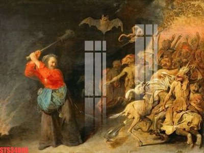 File tranh Tranh sơn dầu phương tây tổng hợp STS34840 (gốc) chủ đề động vật