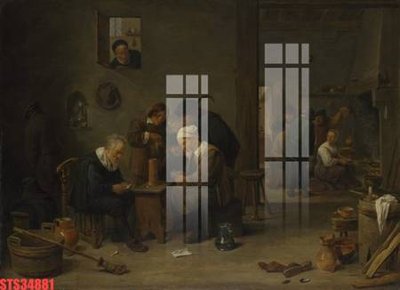 Ảnh gốc Tranh sơn dầu phương tây tổng hợp STS34881 (độ nét cao) in mica