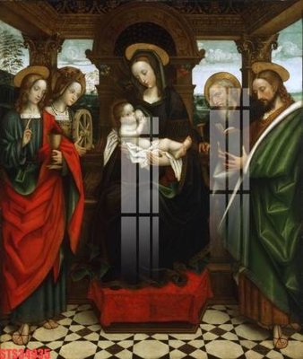 File in trần Tranh sơn dầu phương tây tổng hợp STS34935 (bản gốc) hoa văn