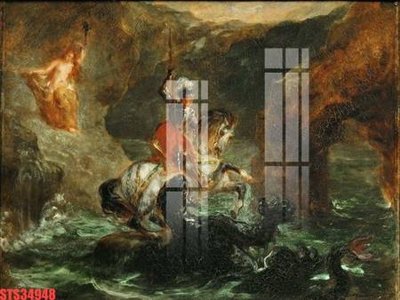 File tranh PSD Tranh sơn dầu phương tây tổng hợp STS34948 chất lượng cao