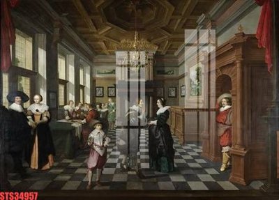 File tranh Tranh sơn dầu phương tây tổng hợp STS34957 (bản gốc) in lụa 5D