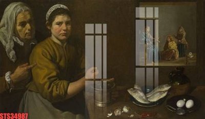 File PSD Tranh sơn dầu phương tây tổng hợp STS34987 (gốc) cho in quảng cáo