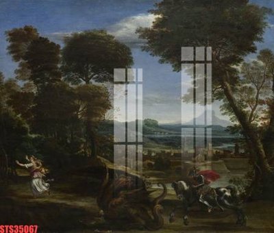 File tranh Tranh sơn dầu phương tây tổng hợp STS35067 (bản gốc) treo quán cafe