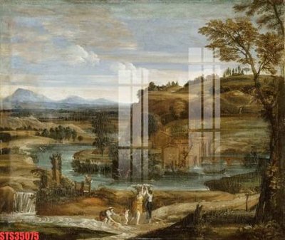 File gốc Tranh sơn dầu phương tây tổng hợp STS35075 (in tráng gương) hiện đại