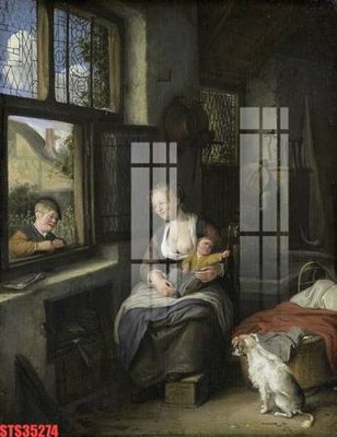 File tranh Tranh sơn dầu phương tây tổng hợp STS35274 (gốc) phong cách tối giản