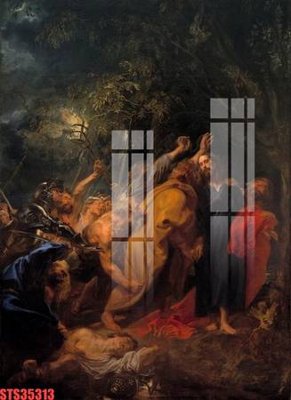 Download file gốc Tranh sơn dầu phương tây tổng hợp STS35313 (in mica) 3D