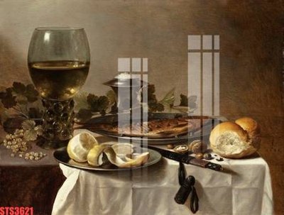 File tranh gốc in trần nhà Tranh sơn dầu phương tây tổng hợp STS3621 3D