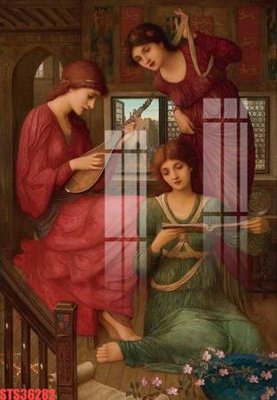 Download file ảnh gốc Tranh sơn dầu phương tây tổng hợp STS36282 để in ấn