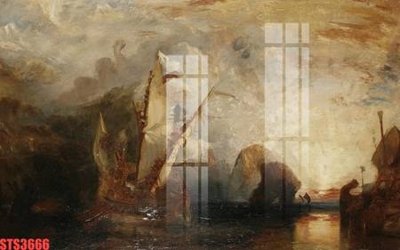 File gốc Tranh sơn dầu phương tây tổng hợp STS3666 (chủ đề hiện đại) trang trí