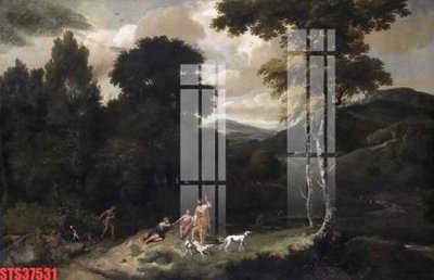 File gốc Tranh sơn dầu phương tây tổng hợp STS37531 (vector) cho in ấn