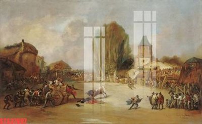 File tranh Tranh sơn dầu phương tây tổng hợp STS37697 (ảnh gốc) in trần nhà