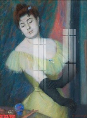 File tranh Tranh sơn dầu phương tây tổng hợp STS37931 (gốc) chủ đề con người