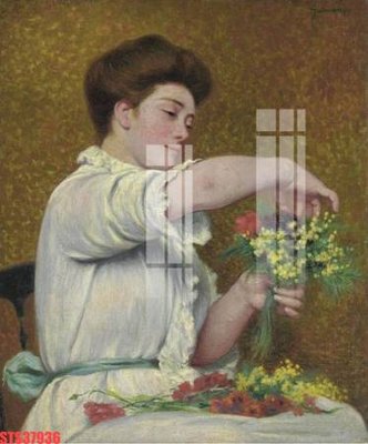 File in lụa Tranh sơn dầu phương tây tổng hợp STS37936 (chất lượng cao) Tranh sơn dầu phương tây tổng hợp STS37936